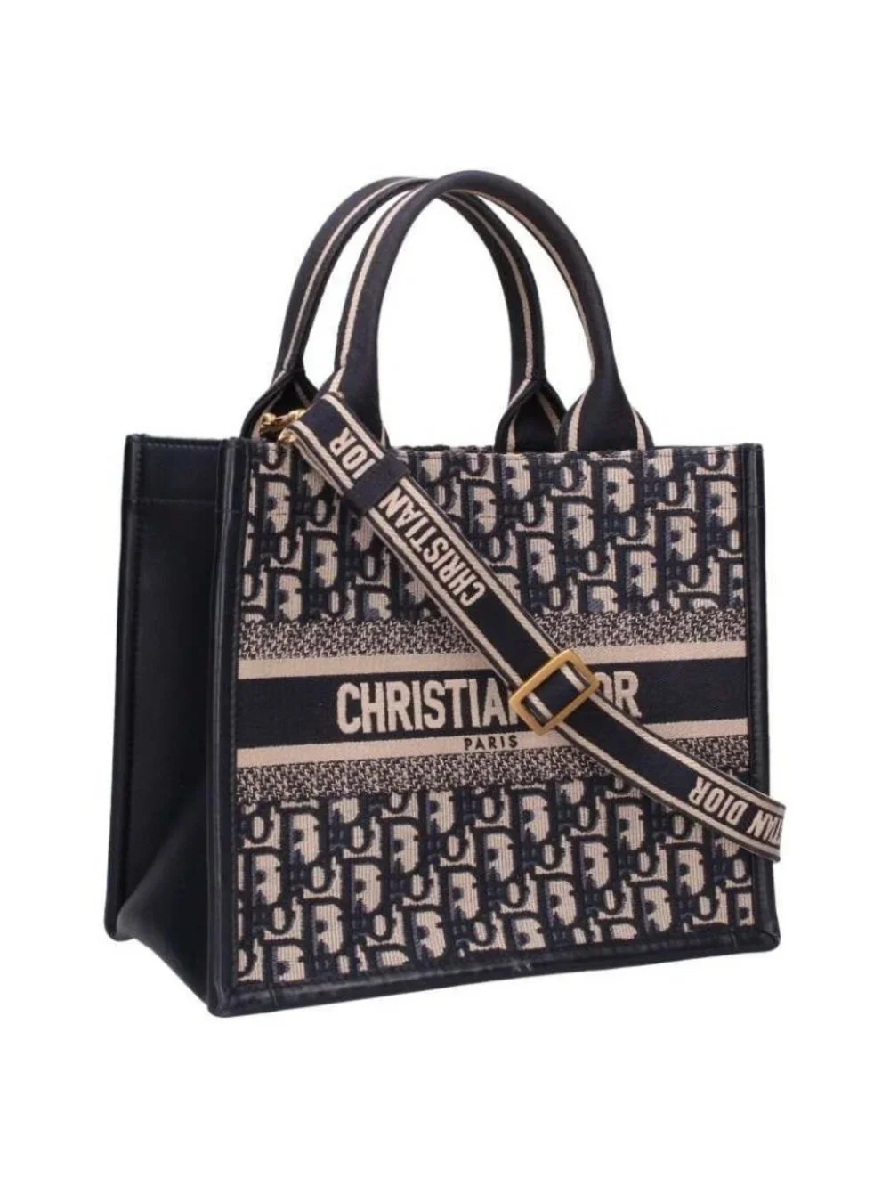 Dior Book Tote Small Oblique Jacquard 2-Way Handbag